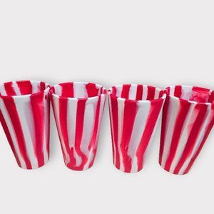 🍬🌿 4 Silicone Silipint Pint Glasses in Rare Peppetmint 🌿🍬